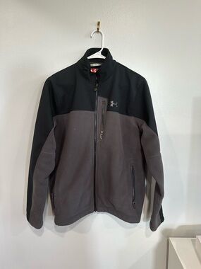 Under Armour Men’s Black and Gray Lightweight Full-Zip Jacket